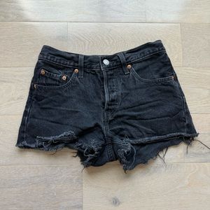 LEVI’s Black Denim Shorts Size 24